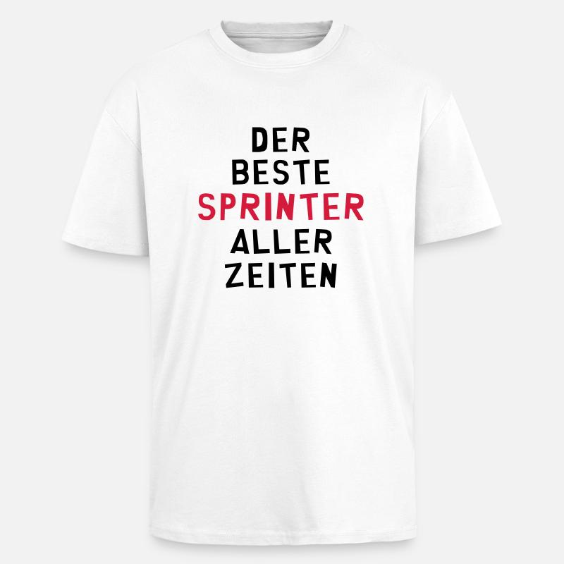 Leichtathletik / Sprint / Sprinter / Sprinterin - Oversized Heavyweight Unisex T-Shirt - Weiß