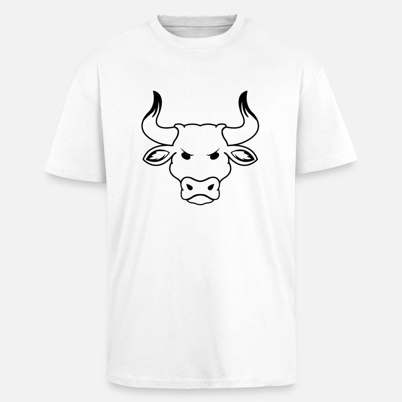 stier_01 - Oversized Heavyweight Unisex T-Shirt - Weiß