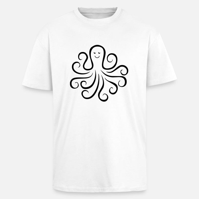 krake_01 - Oversized Heavyweight Unisex T-Shirt - Weiß