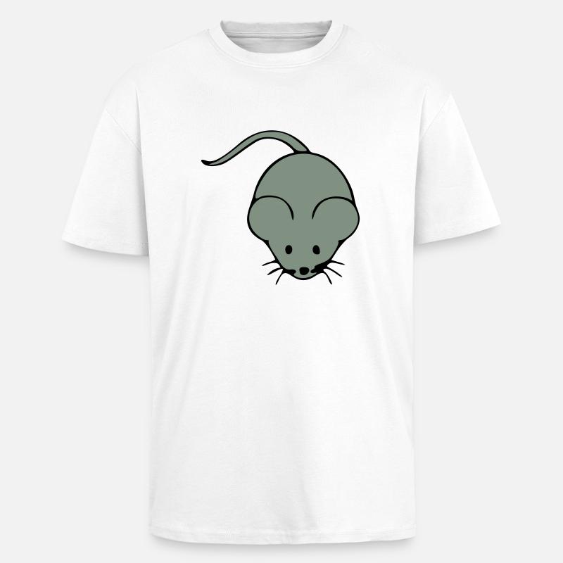 maus - Oversized Heavyweight Unisex T-Shirt - Weiß