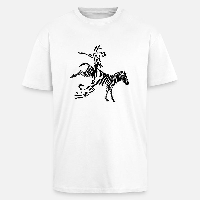 Abgestreift - Oversized Heavyweight Unisex T-Shirt - Weiß