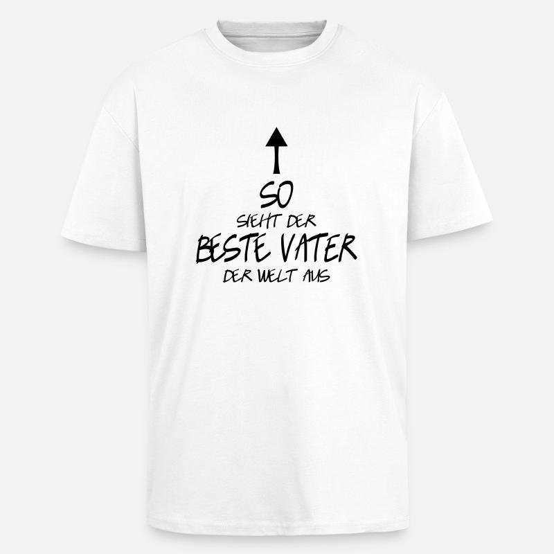 papa - Oversized Heavyweight Unisex T-Shirt - Weiß