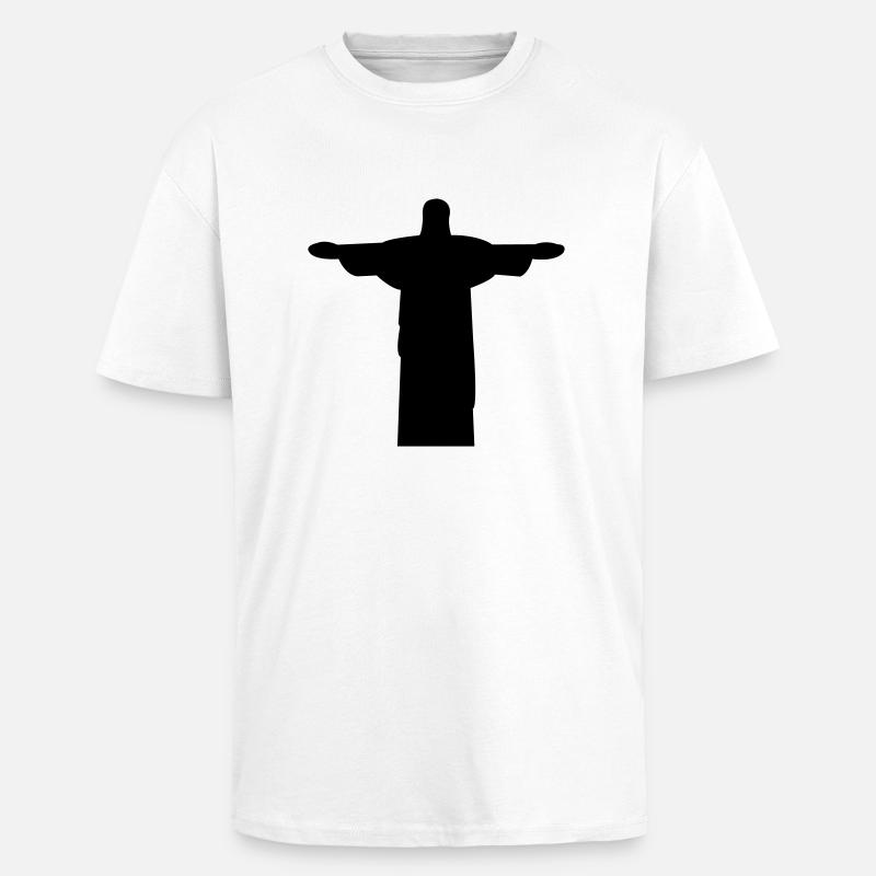 jesus_statue - Oversized Heavyweight Unisex T-Shirt - Weiß