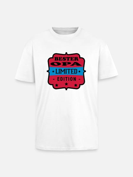 Bester opa limited edition - Unisex Oversized Heavyweight T-shirt - white