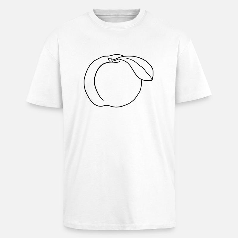 peach delicious fruit - Unisex Oversized Heavyweight T-shirt - white