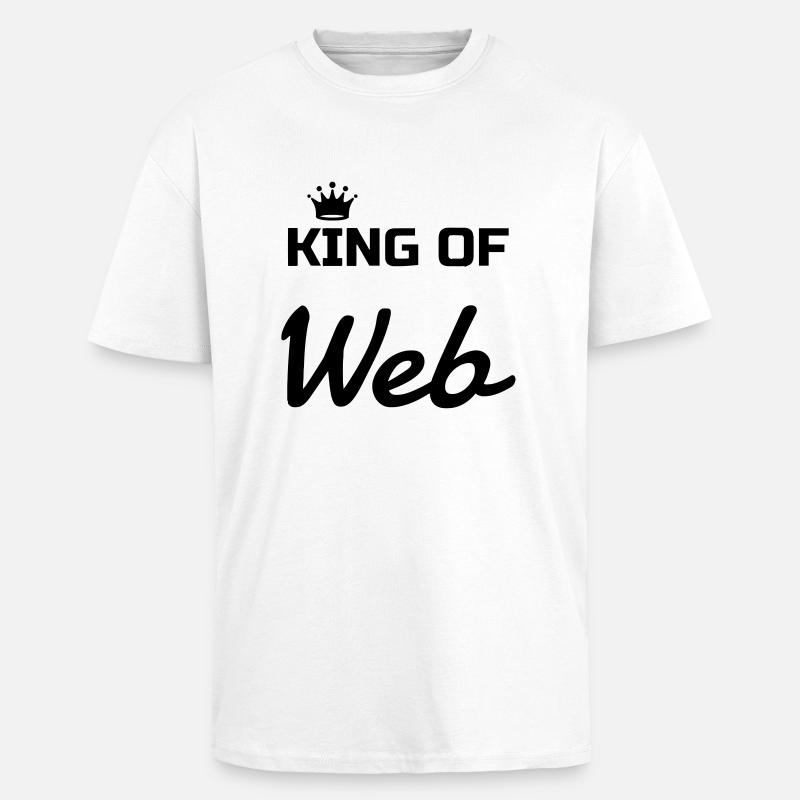 Webmaster Internet Web Geek Website - T-shirt unisexe oversize épais - blanc