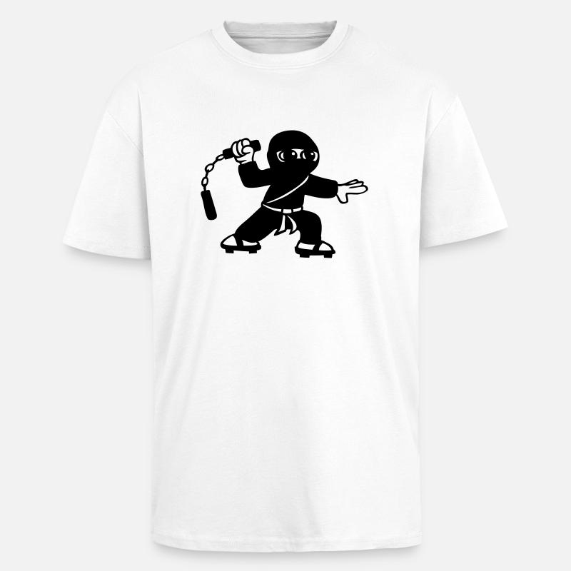 ninja - Oversized Heavyweight Unisex T-Shirt - Weiß