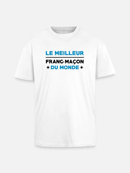 Franc-Maçonnerie / Franc Maçonnerie / Franc Maçon - T-shirt unisexe oversize épais - blanc