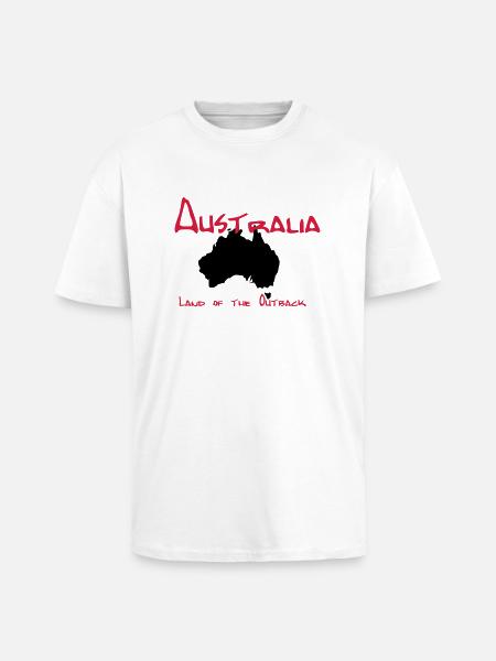 Australien - Oversized Heavyweight Unisex T-Shirt - Weiß