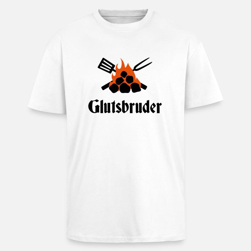 Glutsbruder - Oversized Heavyweight Unisex T-Shirt - Weiß