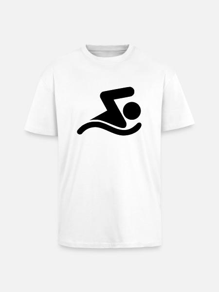 Sport - Schwimmer - Oversized Heavyweight Unisex T-Shirt - Weiß