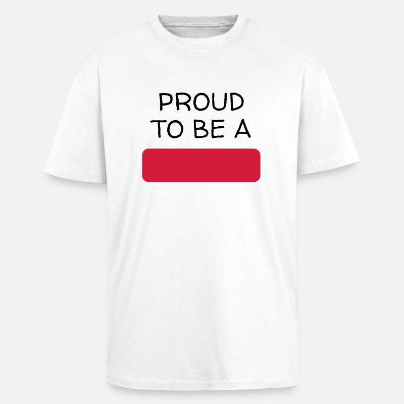 A Personnaliser / Custom / Customiser / Customize - T-shirt unisexe oversize épais - blanc