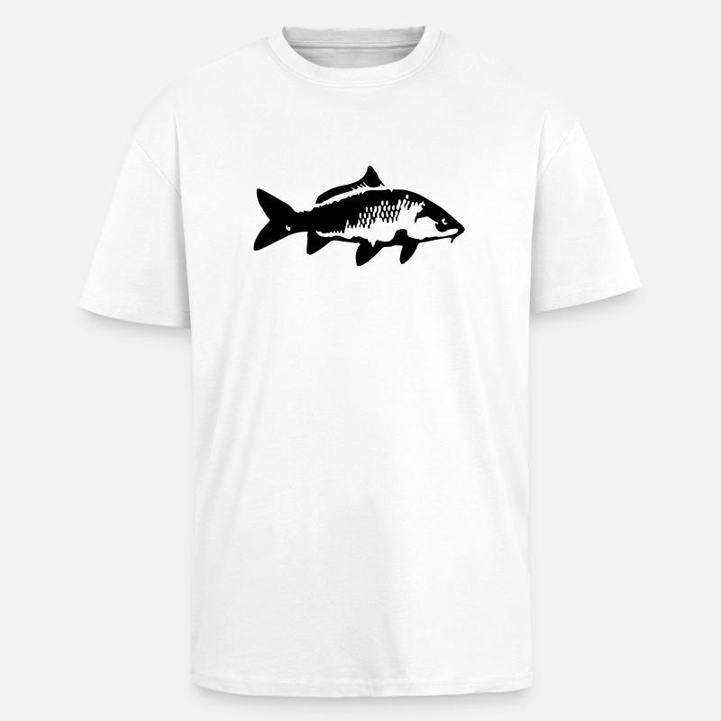 carp fish - Oversized Heavyweight Unisex T-Shirt - Weiß