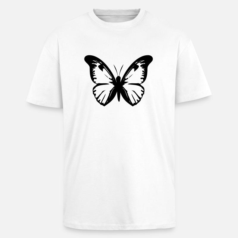 Schmetterling - T-shirt unisexe oversize épais - blanc