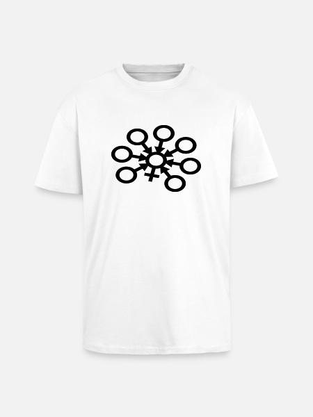 GangBang Symbol einfarbig - Oversized Heavyweight Unisex T-Shirt - Weiß