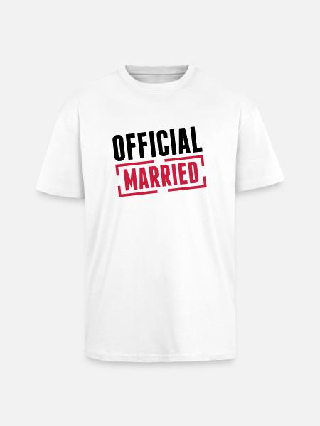 married_official_bx2 - Unisex Oversized Heavyweight T-shirt - white