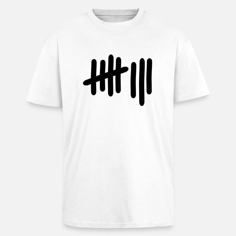 8 - Nummer - Oversized Heavyweight Unisex T-Shirt - Weiß