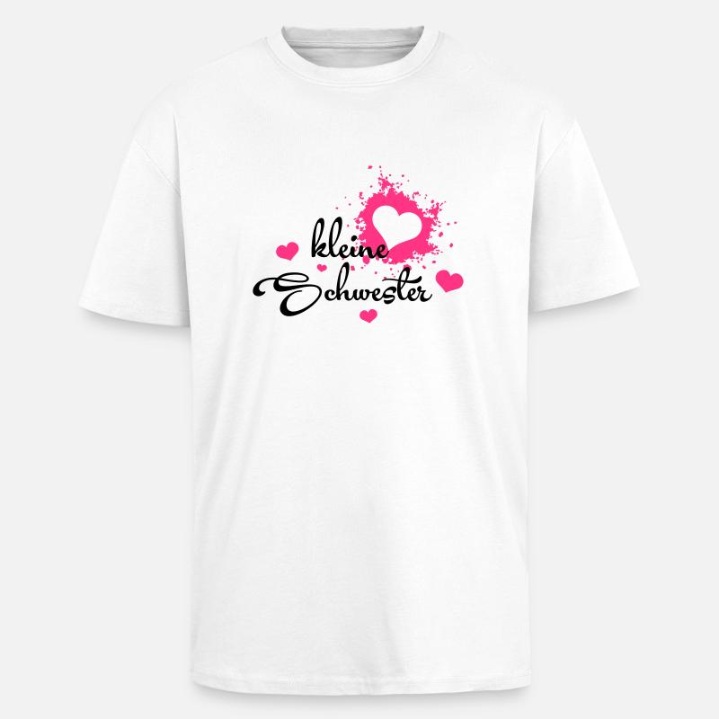 Kleine Schwester - Geschenk - Oversized Heavyweight Unisex T-Shirt - Weiß