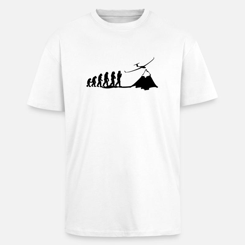 segelflug evolution - Oversized Heavyweight Unisex T-Shirt - Weiß
