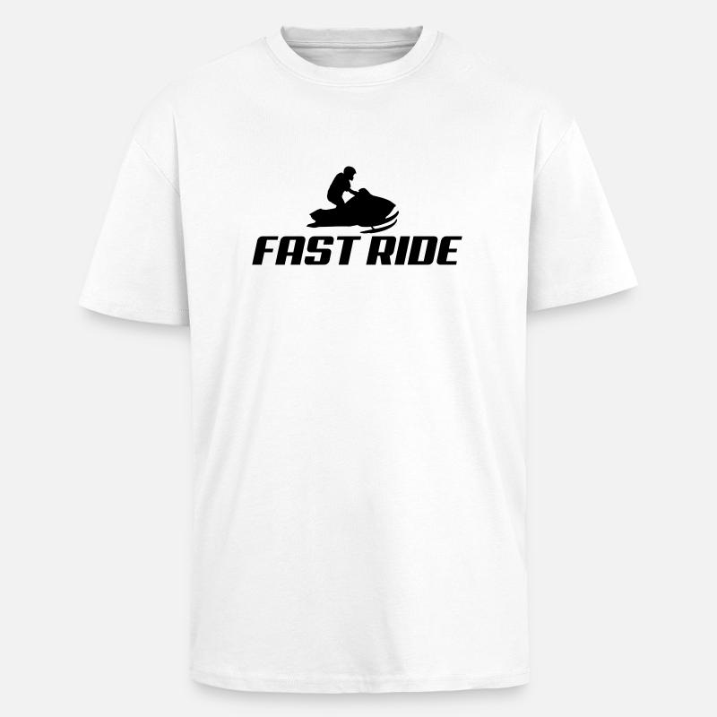 snowmobile2 - T-shirt unisexe oversize épais - blanc