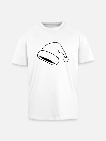 weihnachtsmuetze_001 - T-shirt unisexe oversize épais - blanc