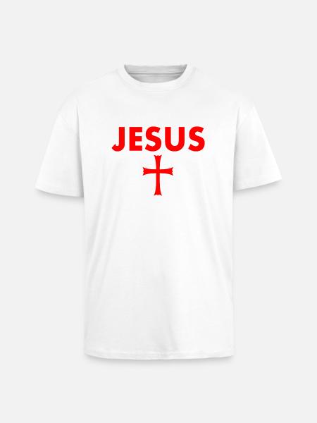 Jesus Cross - Unisex Oversized Heavyweight T-shirt - white