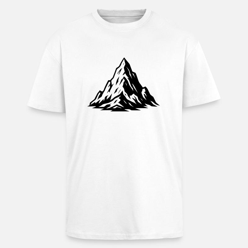Berg Symbol Gebirge - Oversized Heavyweight Unisex T-Shirt - Weiß