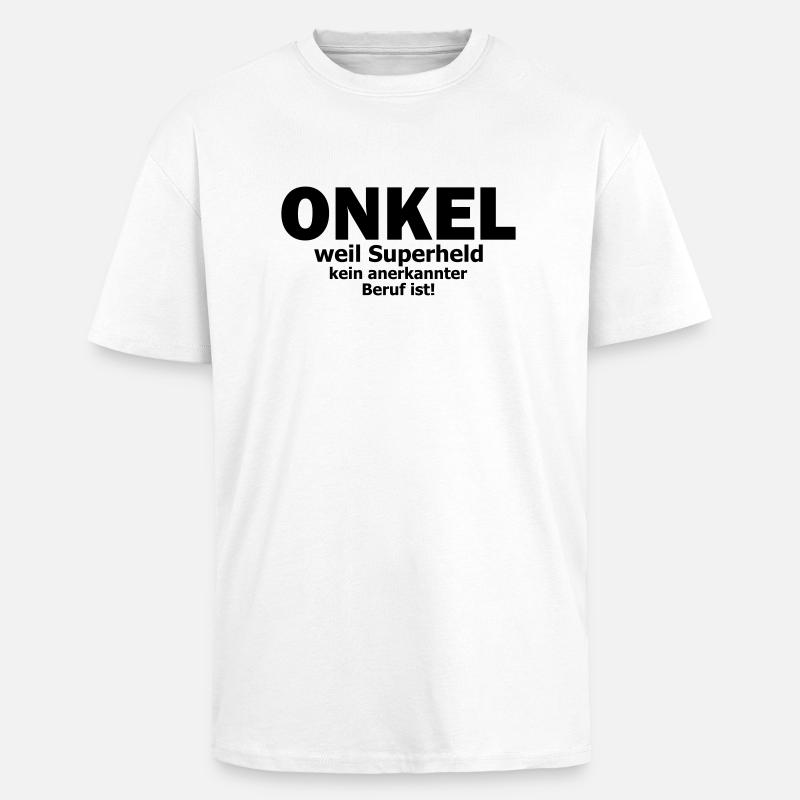 onkel - Oversized Heavyweight Unisex T-Shirt - Weiß