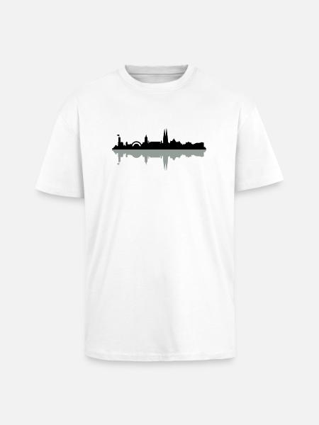 Skyline Bielefeld - Oversized Heavyweight Unisex T-Shirt - Weiß