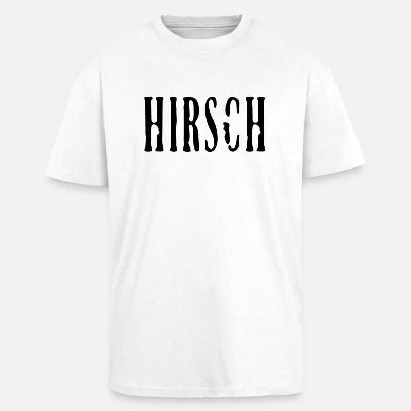 Hirsch / Deer (1c) - Oversized Heavyweight Unisex T-Shirt - Weiß