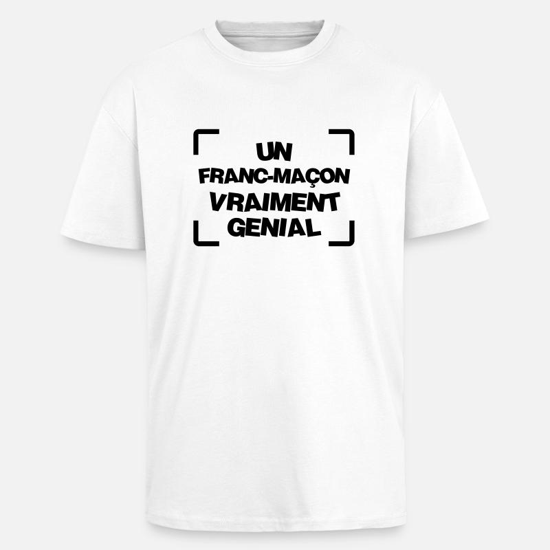 Franc-Maçonnerie / Franc Maçonnerie / Franc Maçon - T-shirt unisexe oversize épais - blanc