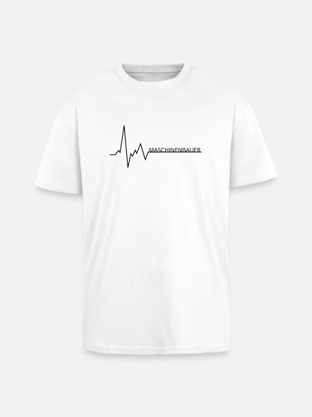 herzschlag maschinenbauer - Oversized Heavyweight Unisex T-Shirt - Weiß