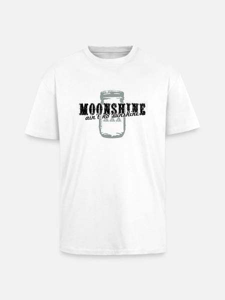 Moonshine + ain't no sunshine - Oversized Heavyweight Unisex T-Shirt - Weiß