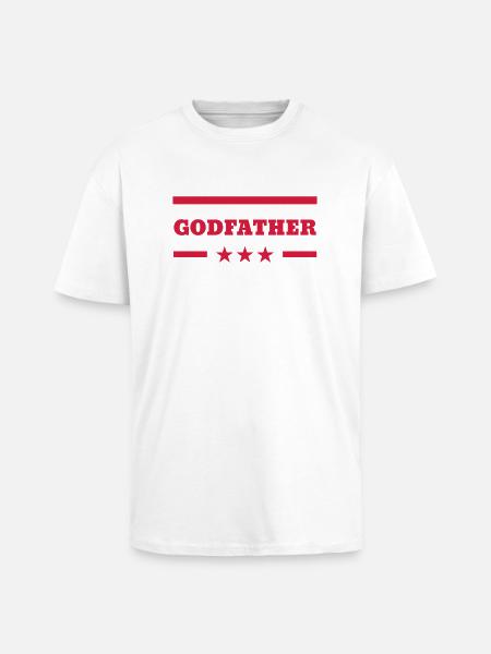 Godfather Godmother Patin Pate Parrain Marraine - Unisex Oversized Heavyweight T-shirt - white