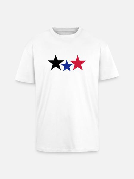 Stars - Oversized Heavyweight Unisex T-Shirt - Weiß