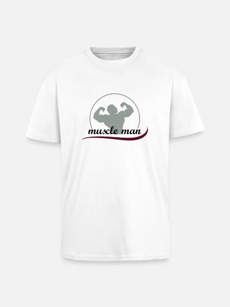muscleman_3 - Oversized Heavyweight Unisex T-Shirt - Weiß