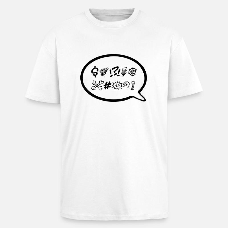 Fluch - Oversized Heavyweight Unisex T-Shirt - Weiß