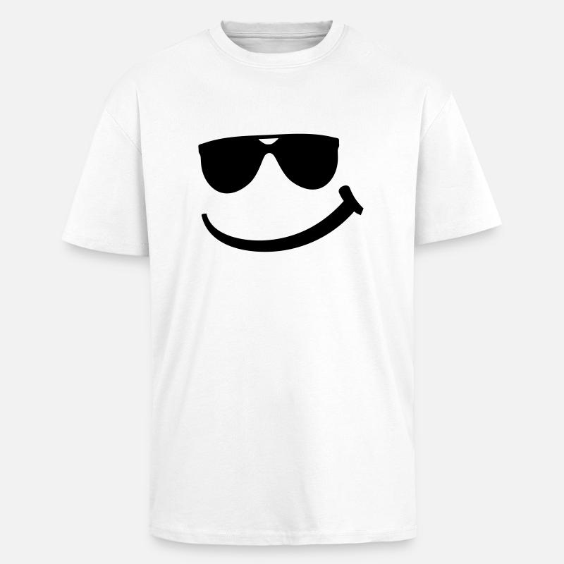cool_smily_f1 - T-shirt unisexe oversize épais - blanc