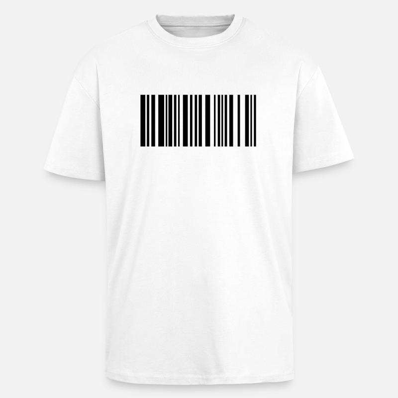 barcode - Unisex Oversized Heavyweight T-shirt - white
