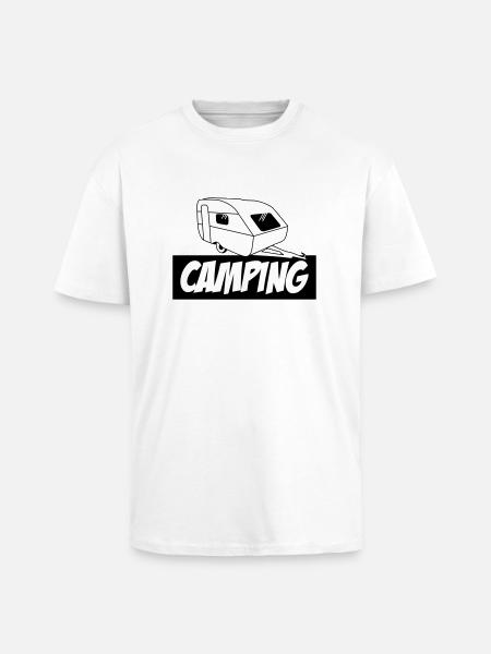 Camping - The pure passion - Unisex Oversized Heavyweight T-shirt - white