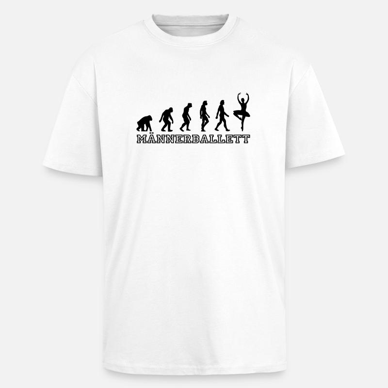 Männerballett Evolution Ballerina - Oversized Heavyweight Unisex T-Shirt - Weiß