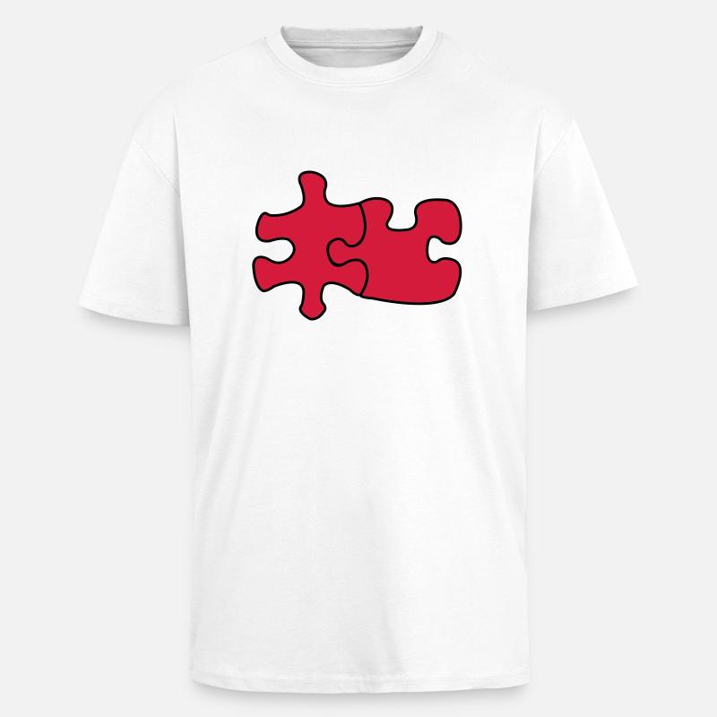puzzle1 - Oversized Heavyweight Unisex T-Shirt - Weiß