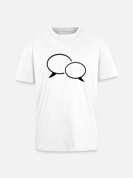 sprechblase_f1 - Oversized Heavyweight Unisex T-Shirt - Weiß