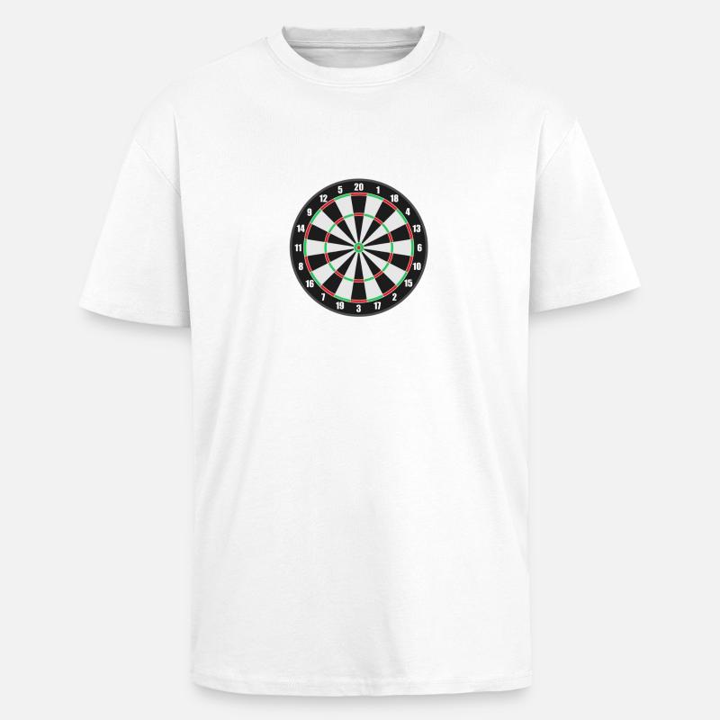 Dartscheibe. Geschenkidee - Oversized Heavyweight Unisex T-Shirt - Weiß