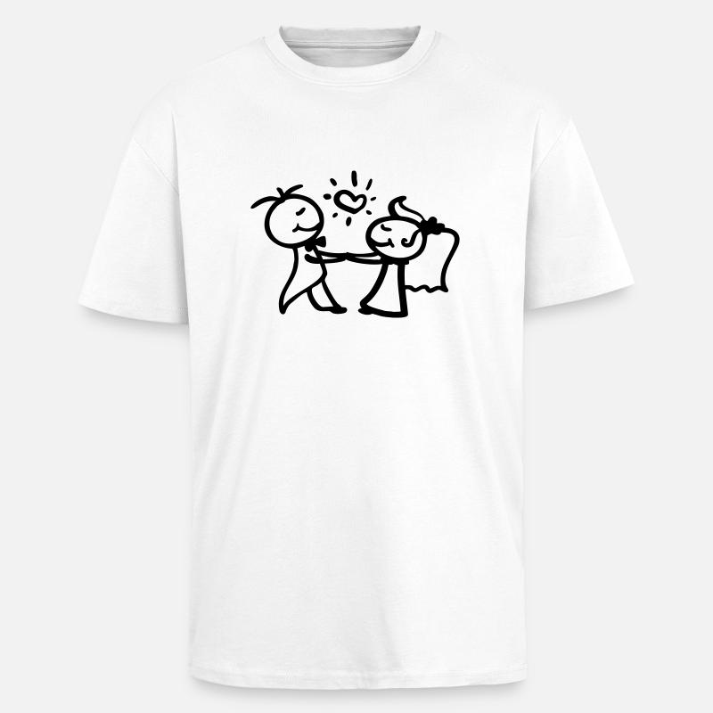 suesses_paar - Oversized Heavyweight Unisex T-Shirt - Weiß