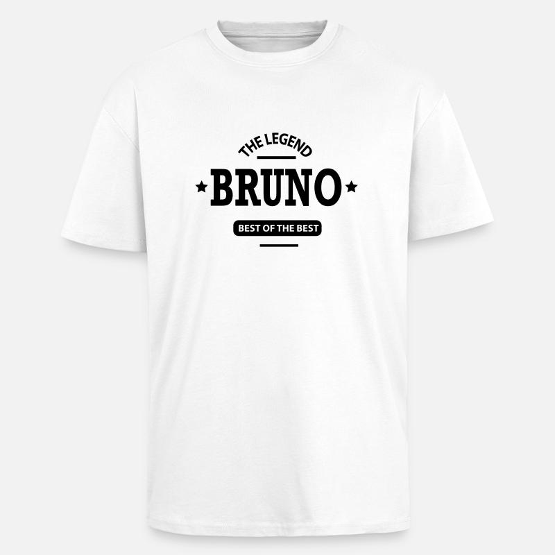 bruno - Oversized Heavyweight Unisex T-Shirt - Weiß
