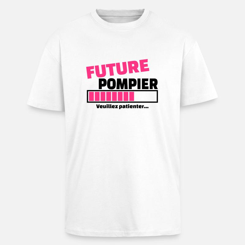 future pompier - T-shirt unisexe oversize épais - blanc