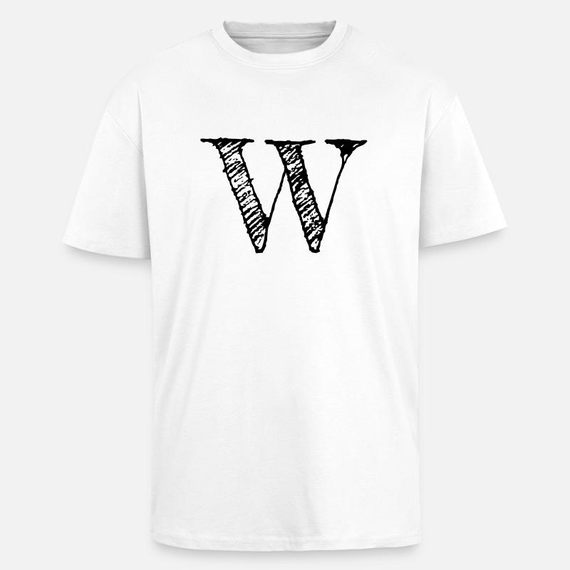 W - Unisex Oversized Heavyweight T-shirt - white