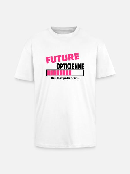 future opticienne - T-shirt unisexe oversize épais - blanc