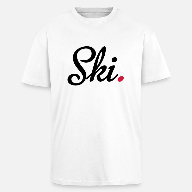 ski - Oversized Heavyweight Unisex T-Shirt - Weiß